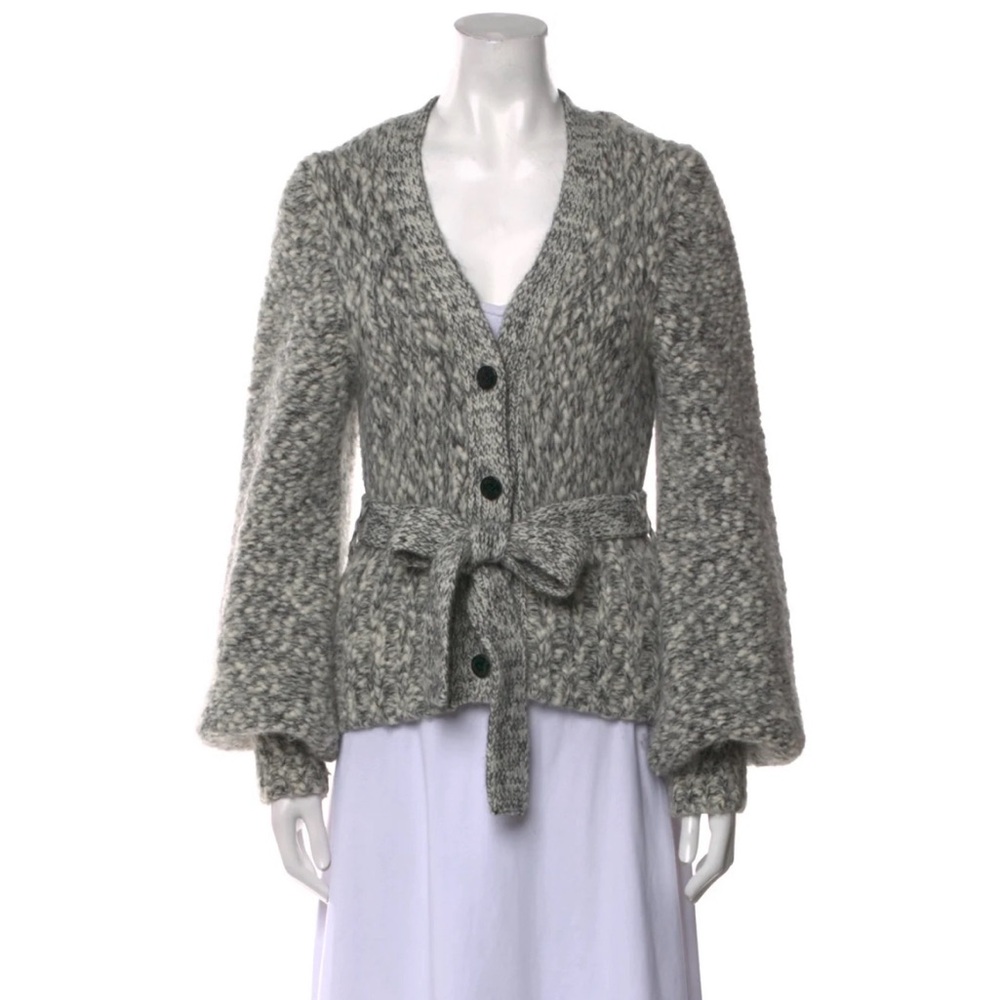 Ganni Gray Alpaca Cardigan